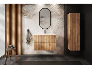 Meuble suspendu sous lavabo flow chêne 60 cm