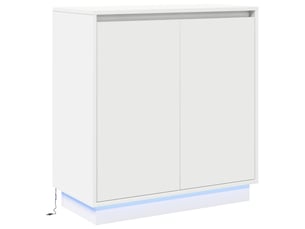 Buffet - bahut - meuble de rangement led blanc 71 x 34,5 x 75 cm bois d'ingénierie