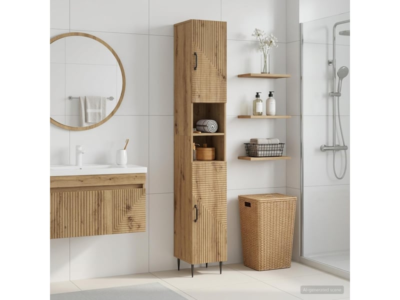  Colonne de salle de bain avec étagère ouverte haarlem shl8983  - Conforama B