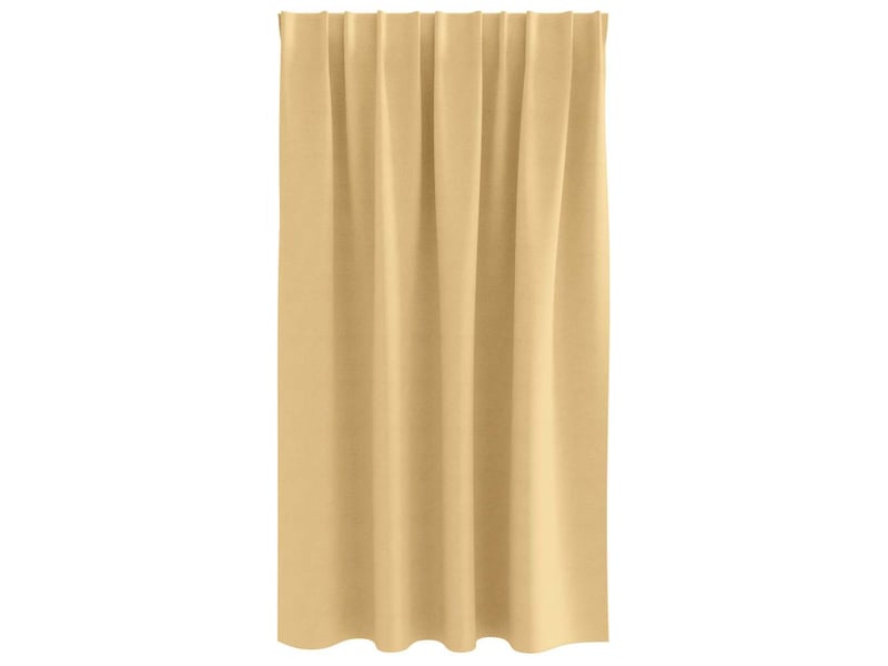  Lot de 2 rideaux occultants, rideaux black-out avec anneaux beige 140 x 140 cm cf44559  - Conforama D