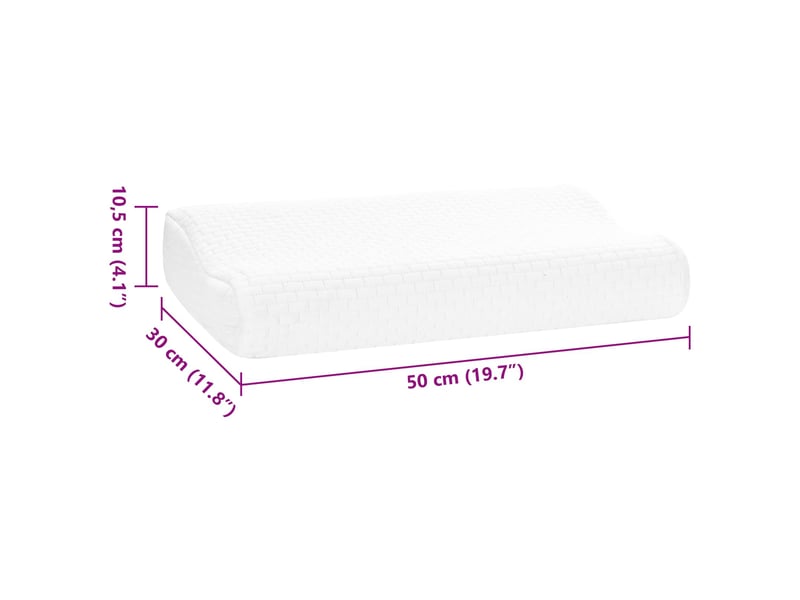  Oreiller, coussin de sommeil 50 x 30 x 10,5 cm moyen blanc cf55918  - Conforama E