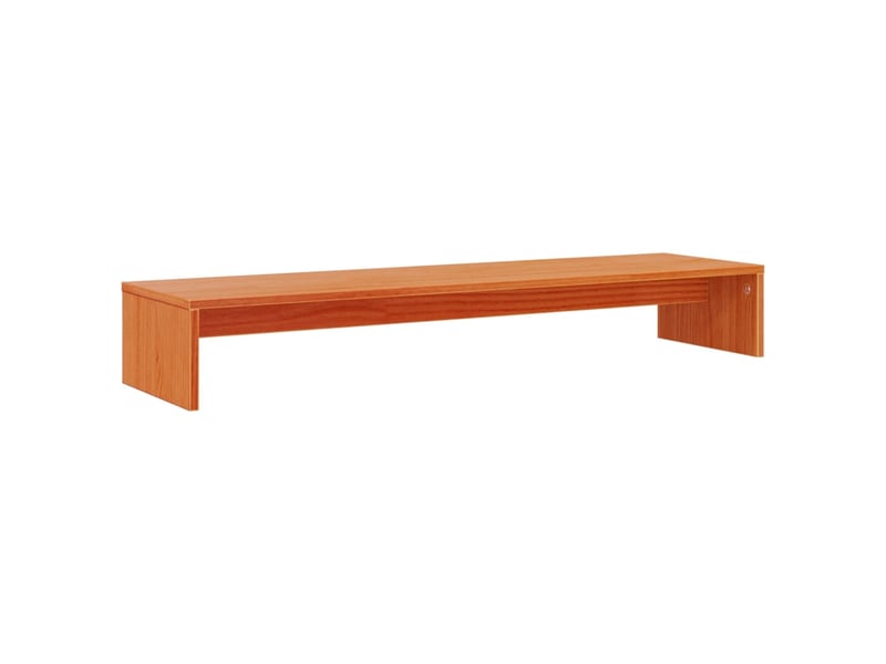  Support de moniteur miel 100 x 27 x 15 cm bois de pin solide brun 02_0029222  - Conforama A
