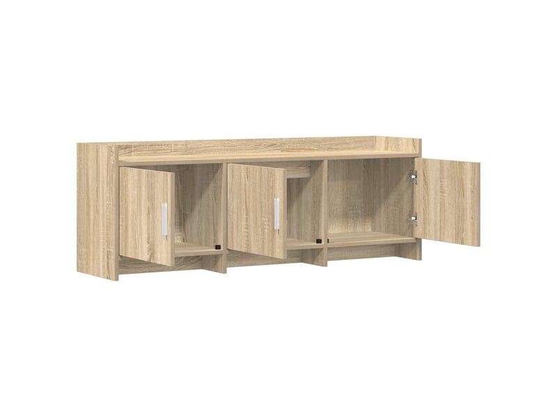  Meuble tv - banc tv - meuble de rangement 130 x 33 x 47 cm chêne sonoma bois d'ingénierie  - Conforama D