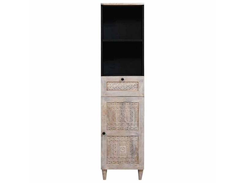Cabinet de salle de bain, armoire salle de bain avec tiroir blanc 38 x 33 x 160 cm cf65228 - Conforama C