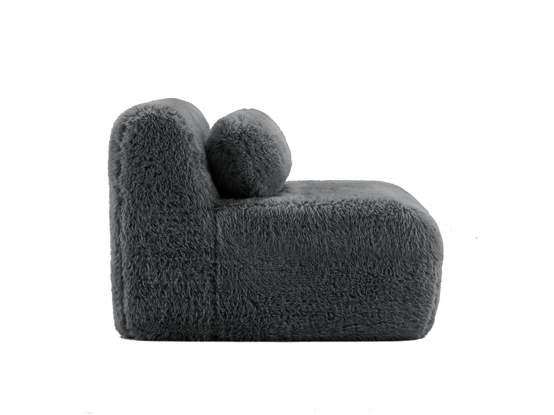  Canapé de salon, canapé tissu, en tissu, avec accoudoirs, gris  - Conforama A
