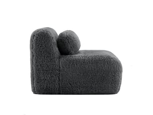 Canapé de salon, canapé tissu, en tissu, avec accoudoirs, gris