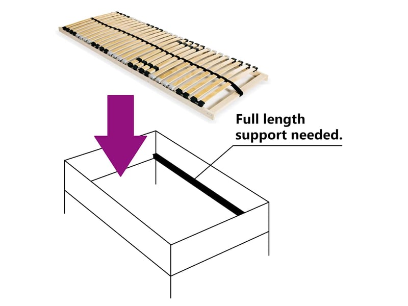  Lit simple- lit adulte -  sommier à lattes sans matelas avec 28 lattes 7 zones 80x200 cm  - Conforama B