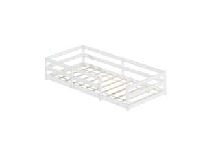 Lit simple 90x200 cm <strong>OKWISH</strong>  <strong></strong> coloris blanc