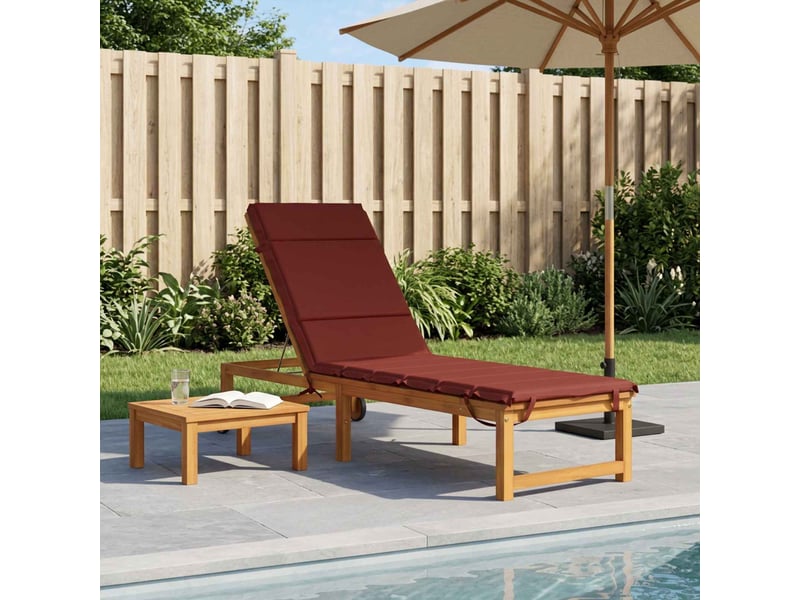  Coussin de transat, coussin pour bain de soleil gemert 100 % polyester rouge 200 x 50 x 3 cm cf56191  - Conforama B