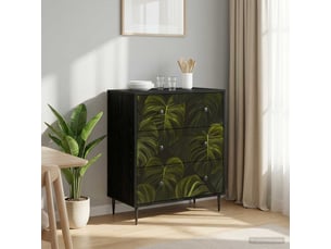 Commode 1 tiroir(s)    <strong></strong> <strong></strong> coloris noir largeur 66 cm