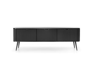 Meuble tv coloris noir 168 cm LOUNGITUDE VELINA