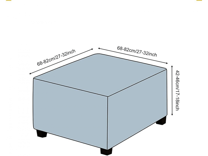  Housse de repose - pieds carrée bleue élastique avec base élastique, lavable XLH-ZLS-009496MF - Conforama E