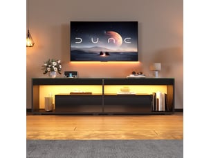 Meuble tv coloris noir 180 cm MEUBLIV