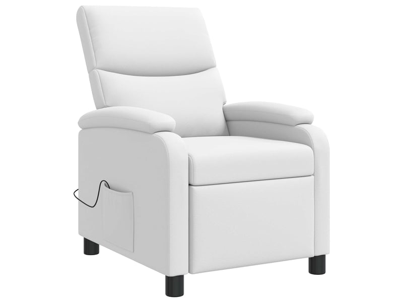 Vidaxl fauteuil de massage inclinable blanc simili cuir  - Conforama E