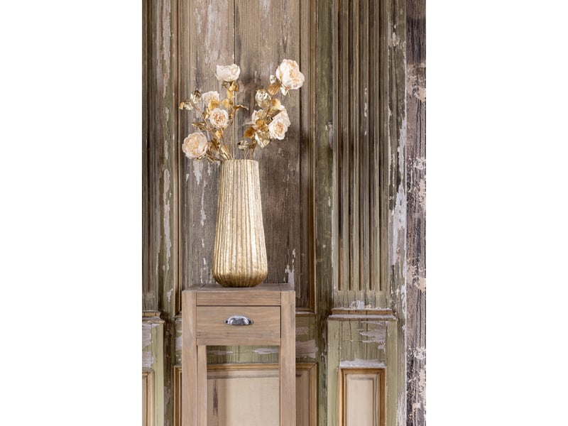  Vase strié design hedda 48cm doré  - Conforama D