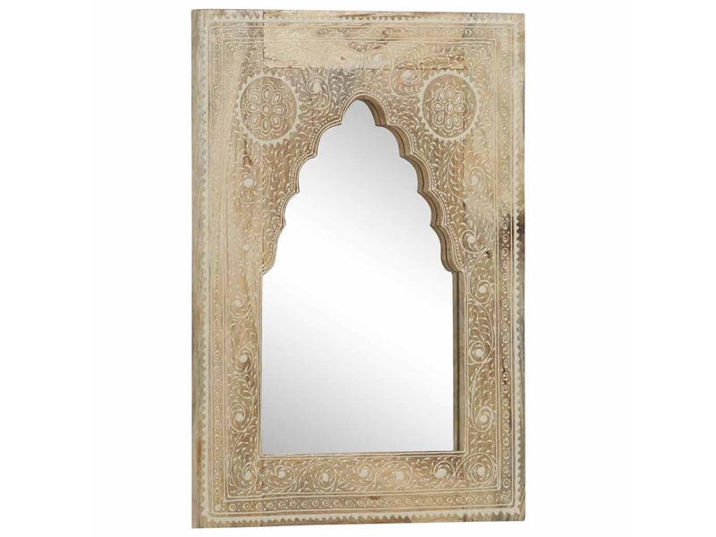  Miroir, miroir décoratif peint à la main 40x55 cm bois de manguier solide cf62903  - Conforama A