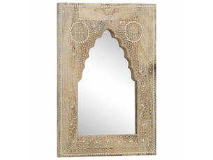 Miroir rectangulaire à fixer coloris marron <strong></strong> <strong></strong> - 40 cm x 55 cm