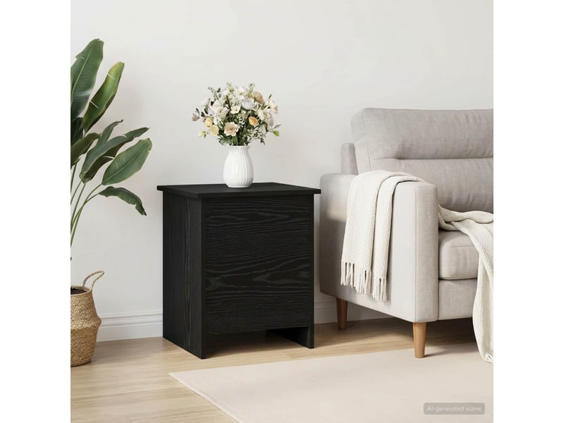 Coffre de rangement avec stockage chêne noir 40x40x50 cm - Conforama D