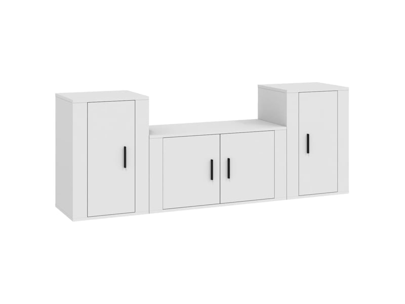  Ensemble de meubles tv 3 pcs blanc bois d'ingénierie shl28884  - Conforama A