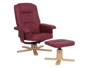 Fauteuil relax manuel   Simili rouge
