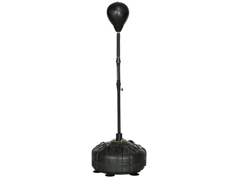  Sac de frappe, support de boxe, hauteur réglable de 145 à 180 cm, base lestable, noir  - Conforama B