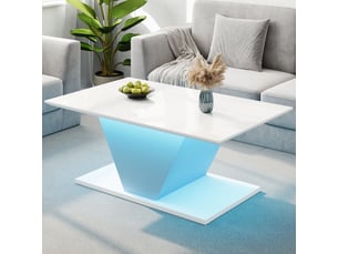 Table basse coloris blanc <strong></strong> <strong>100x50x46cm</strong>