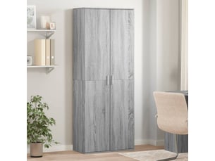 Buffet haut - bahut - meuble de rangement sonoma gris 70x35x180 cm bois d'ingénierie