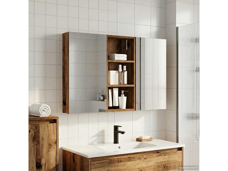  Ensemble de meubles de salle de bain 3 pcs 110x10.5x60.5 cm shl4299  - Conforama B