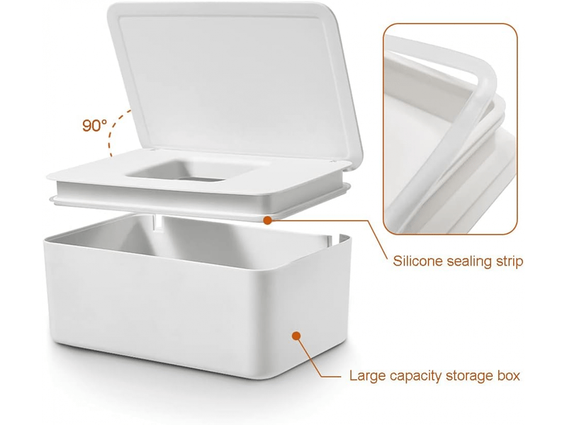  Boite a mouchoirs avec couvercle,boîte à lingettes humides étanche poussière,distributeur mouchoirs pour voiture bureau à domicile (blanc)  - Conforama B