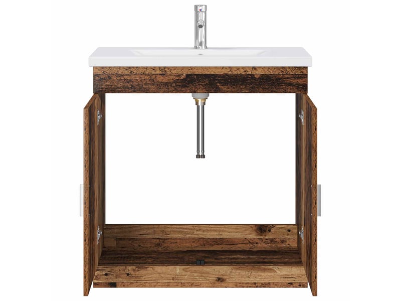  Ensemble de mobilier de salle de bain bois ancien shl8442  - Conforama C