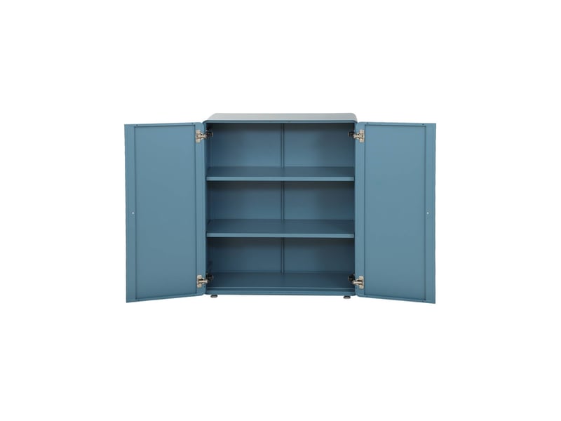  Commode armoire métal 2 portes bleu - tribeca  - Conforama E