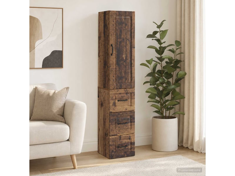  Ensemble de meubles 2 pcs, rangement de salon 33 x 34,5 x 87 cm bois d'ingénierie shl2768  - Conforama B