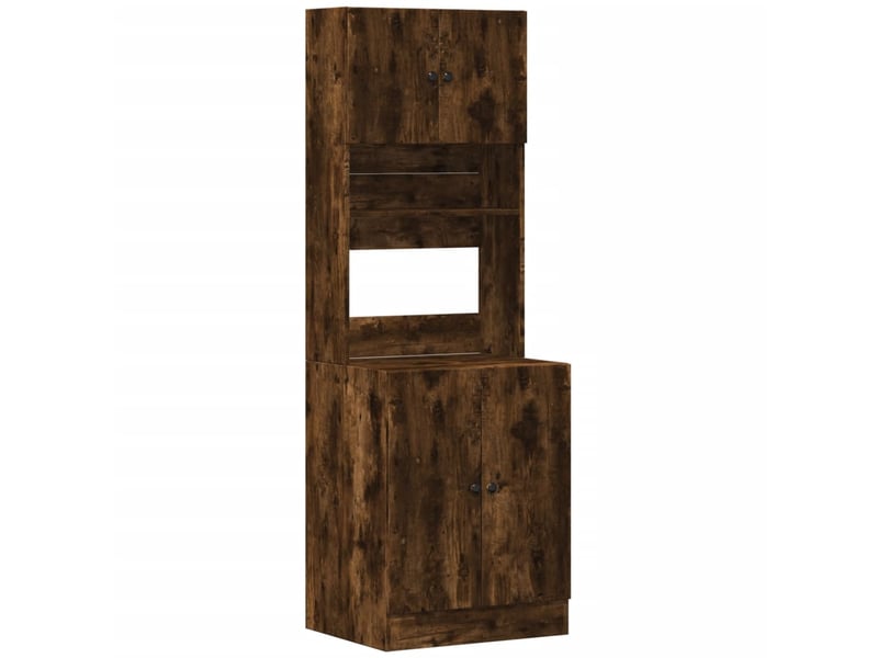  Meuble de rangement, armoire de cuisine chêne fumé 60x50x180cm bois d'ingénierie  - Conforama A