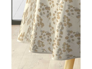 Nappe toile cirée ronde butinette 160cm naturel