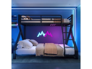 Lit superposé 90x200 cm <strong></strong>  <strong></strong> coloris noir