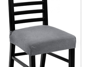 Housse de chaise grise, taille universelle, tissu spandex amovible, facile à nettoyer