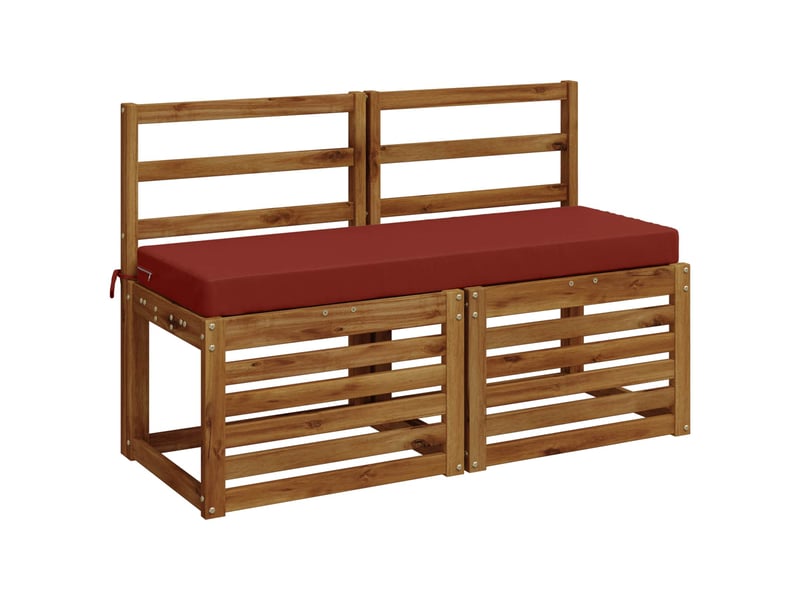 Coussin de banc, coussin d'assise, coussin de canapé soest 100 % polyester rouge 120 x 40 x 8 cm cf53495 - Conforama C