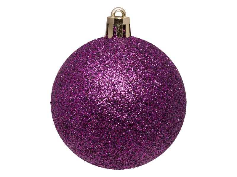  Lot de 25 boules de noël jokli 6cm violet  - Conforama C