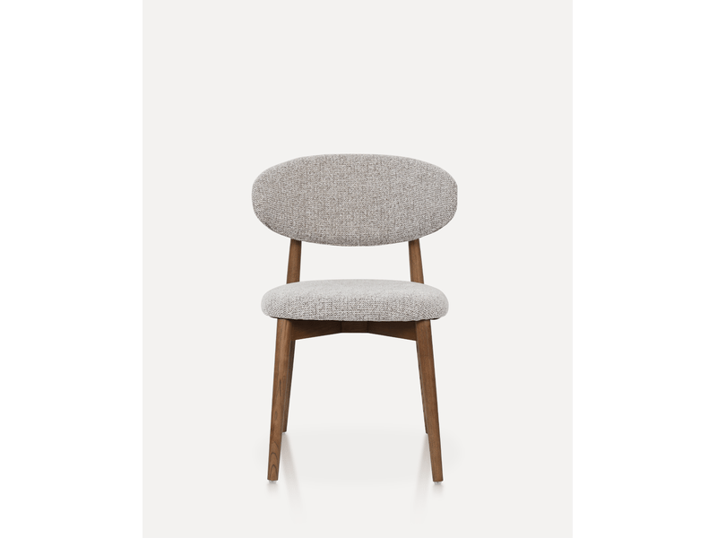 Lot de 2 chaises de salle à manger 54 x 54,5 x 82 cm – noyer et argile – assise rembourrée ergonomique - Conforama A