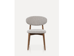 Lot de 2 chaises de salle à manger 54 x 54,5 x 82 cm – noyer et argile – assise rembourrée ergonomique