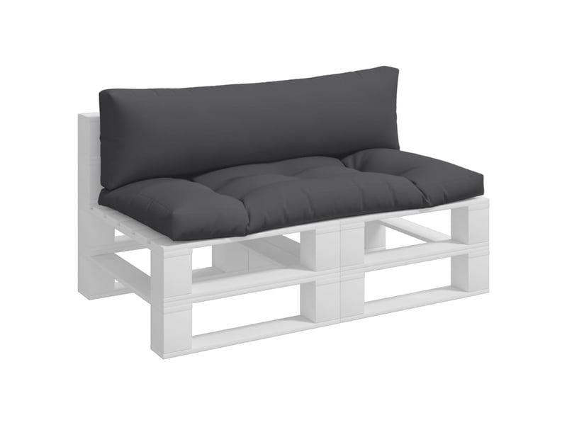  Lot de 2 coussins de palette, coussins de canapé anthracite tissu cf59482  - Conforama C