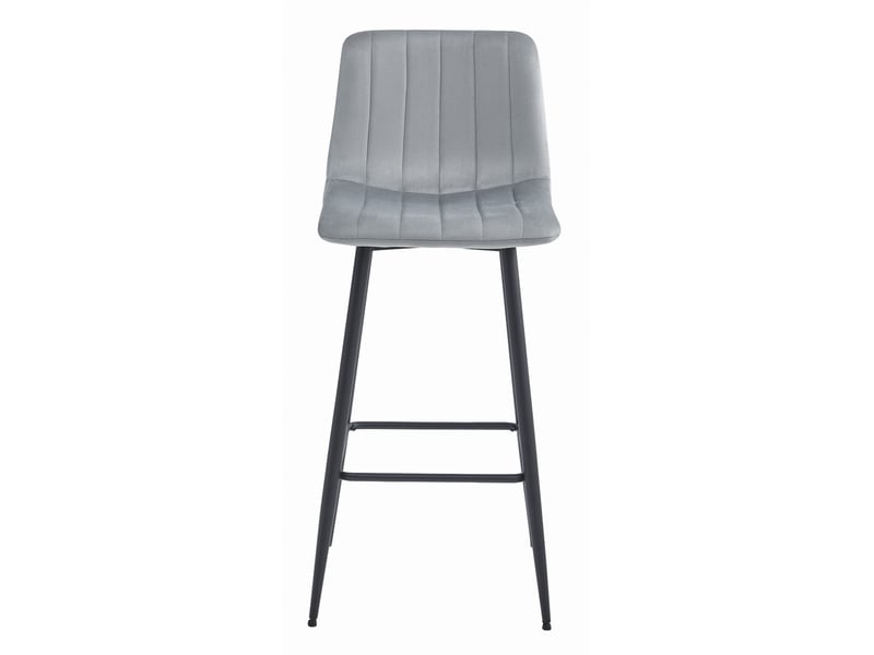 Family hoker pozza - velours gris argentépieds noirs x 1  - Conforama C