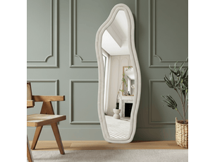 Miroir à poser coloris blanc <strong>NAHILIMI</strong> <strong></strong> - 140 cm x 45 cm