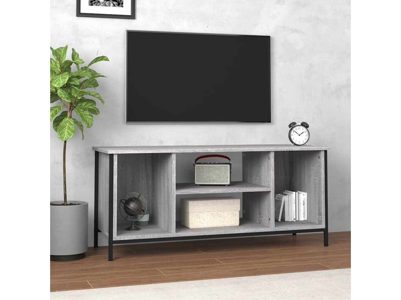  Meuble tv - banc tv - meuble de rangement sonoma gris 102x35x45 cm bois d'ingénierie  - Conforama B
