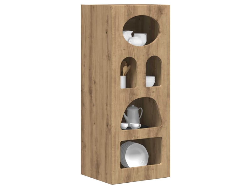  Buffet - bahut - meuble de rangement elst chêne artisanal 40 x 35 x 100,5 cm  - Conforama C