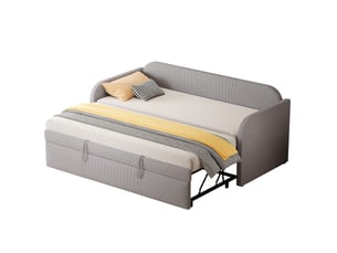 Lit extensible 90x190 cm WISHDOR   coloris gris