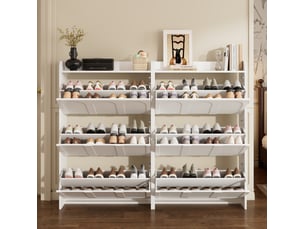 Meuble à chaussures 24 paire(s)  <strong>DESVIAE</strong>  <strong></strong> coloris blanc