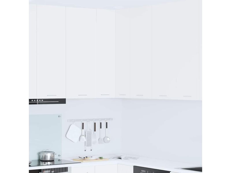 Meuble de rangement cuisine, armoire suspendue blanc 57x57x100cm bois d'ingénierie - Conforama B