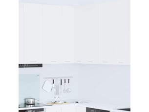 Meuble de rangement cuisine, armoire suspendue blanc 57x57x100cm bois d'ingénierie