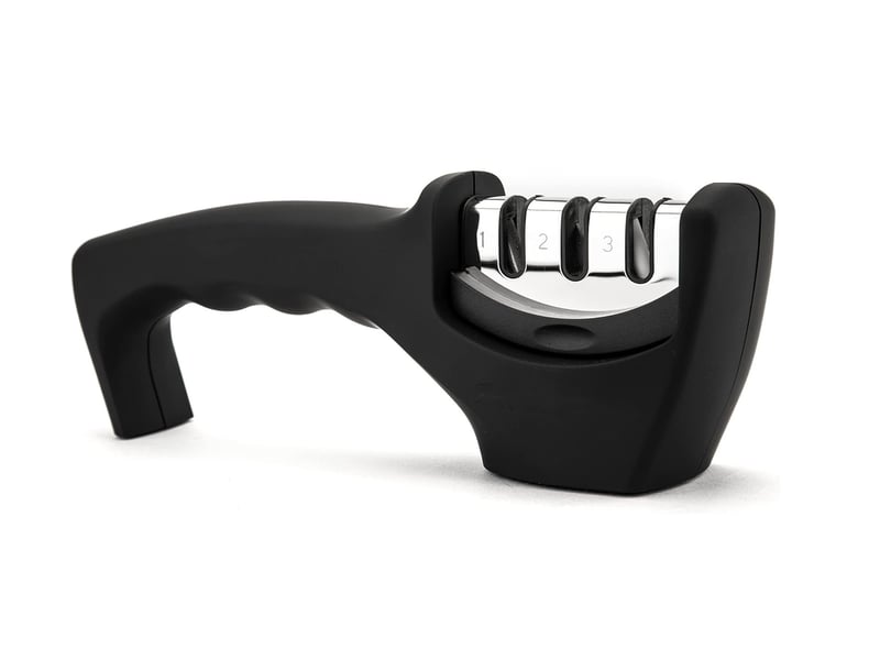 Aiguiseur à 3 phases pour couteaux de cuisine – résultat professionnel, design ergonomique, noir - Conforama A